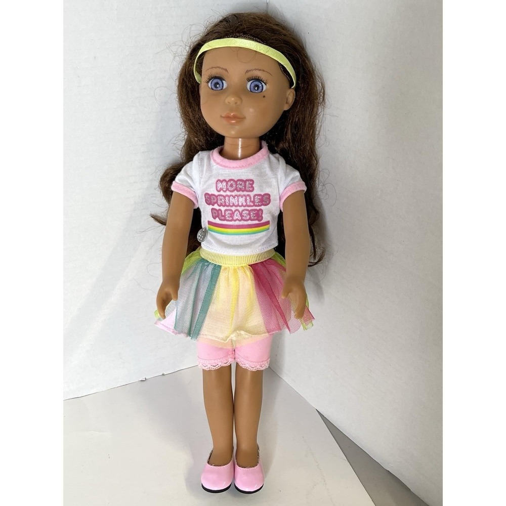 14 Inch Kika Doll Colorful Outfit Poseable‎ Glitter Girls Ice Cream Theme